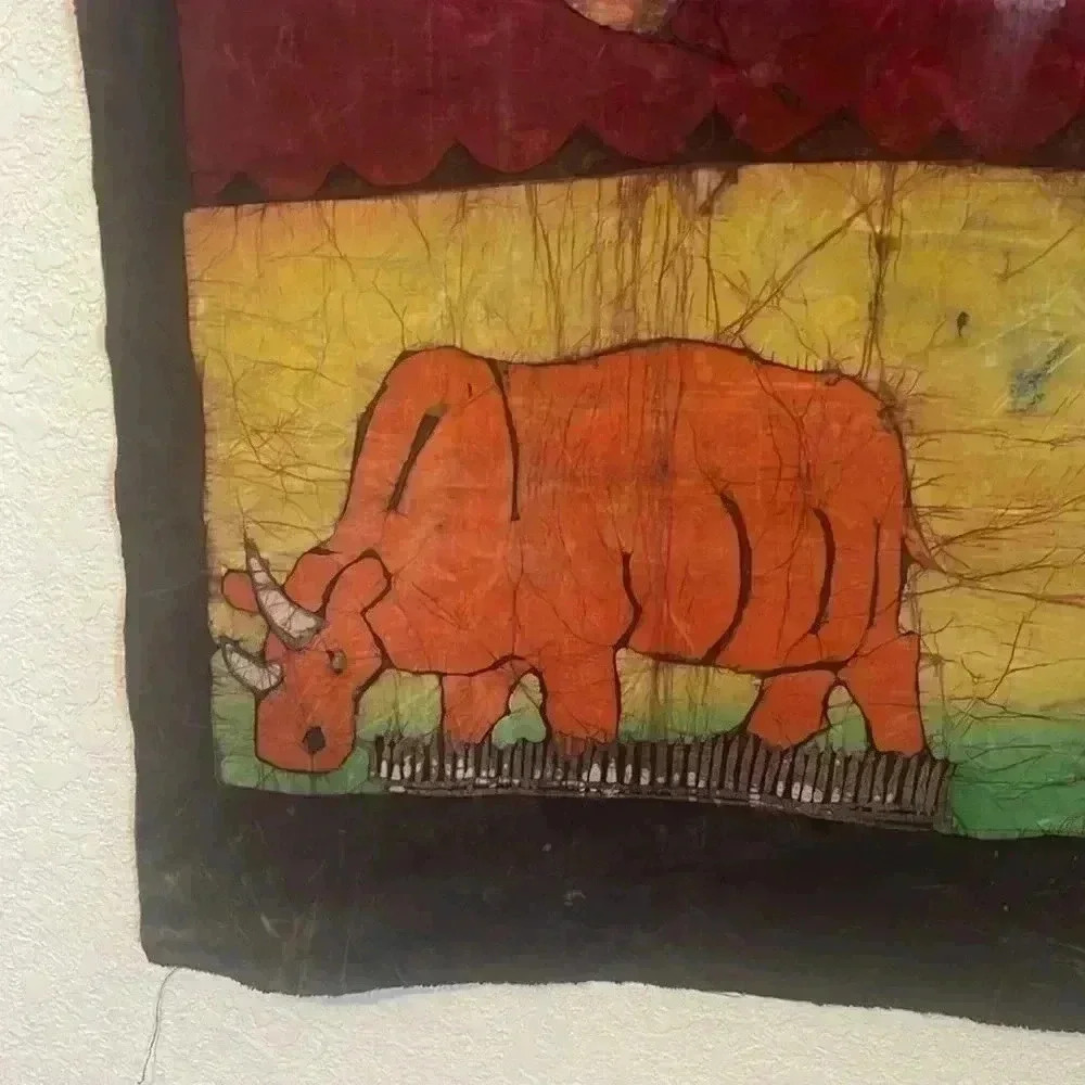 Beautiful safari painting in Linen material. Vibrant colors. - Picture 5 of 6
